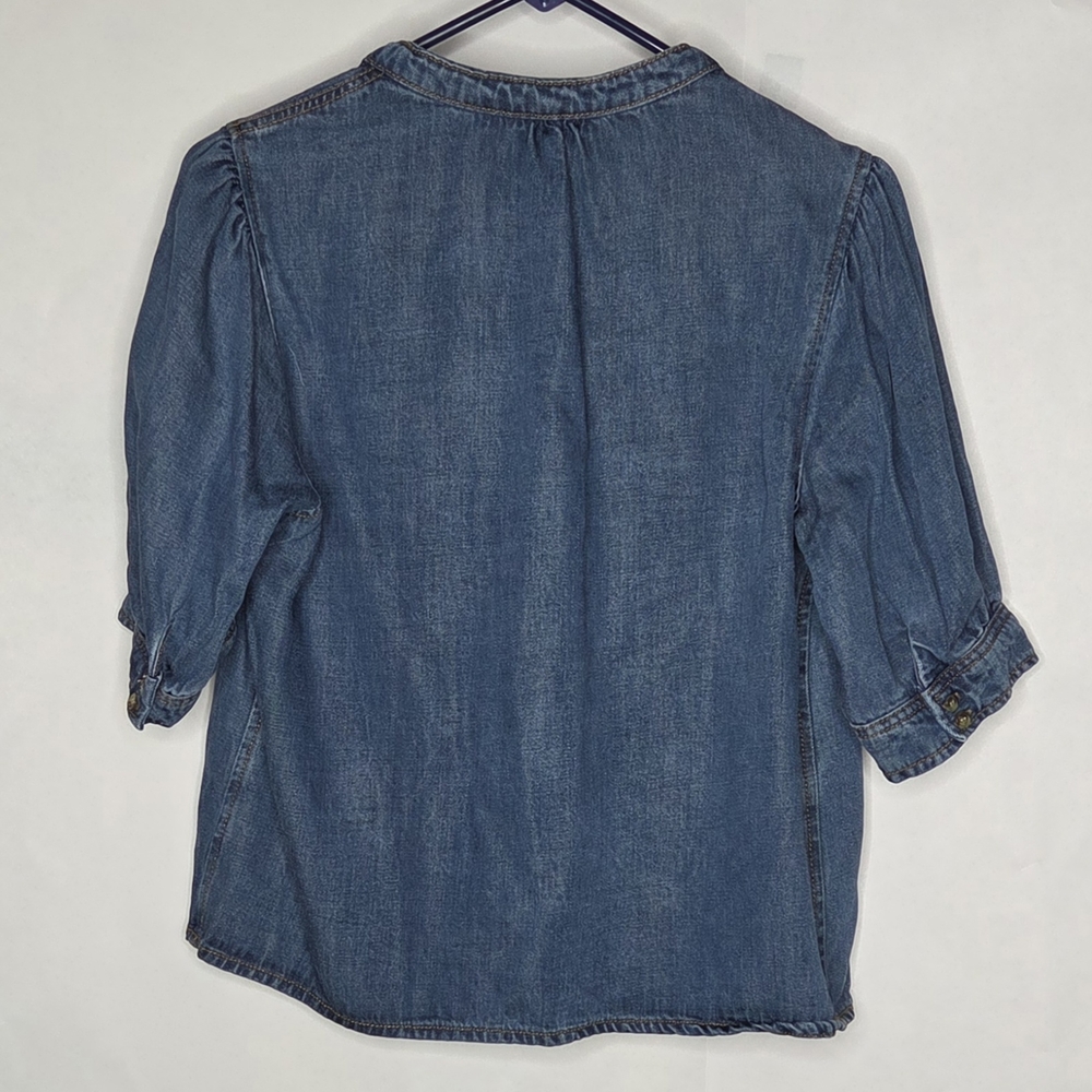 Velvet Heart Denim Blue Blouse - Picture 5 of 10